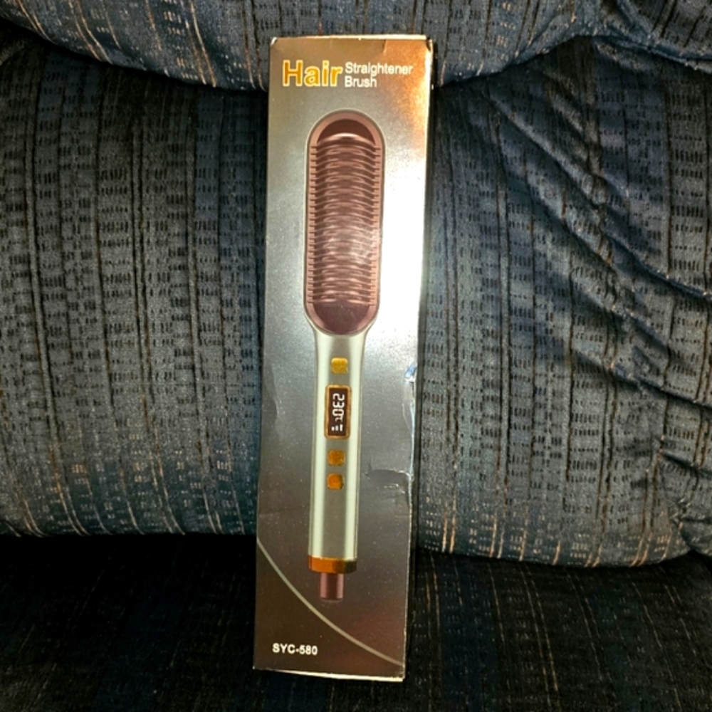 Hair Straightener Brush Green
